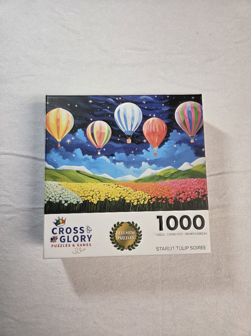 Cross & Glory 1000-Piece Starlit Tulip Soiree Puzzle — Multicolor